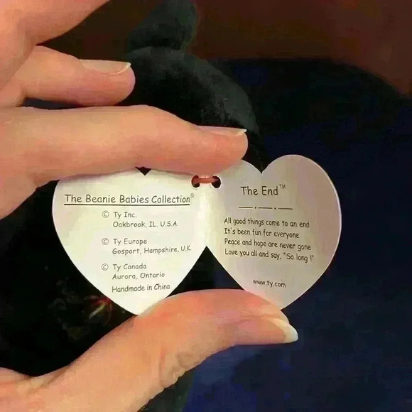 1999 The End Bear Ty Beanie Baby, with errors - Picture 2 of 5